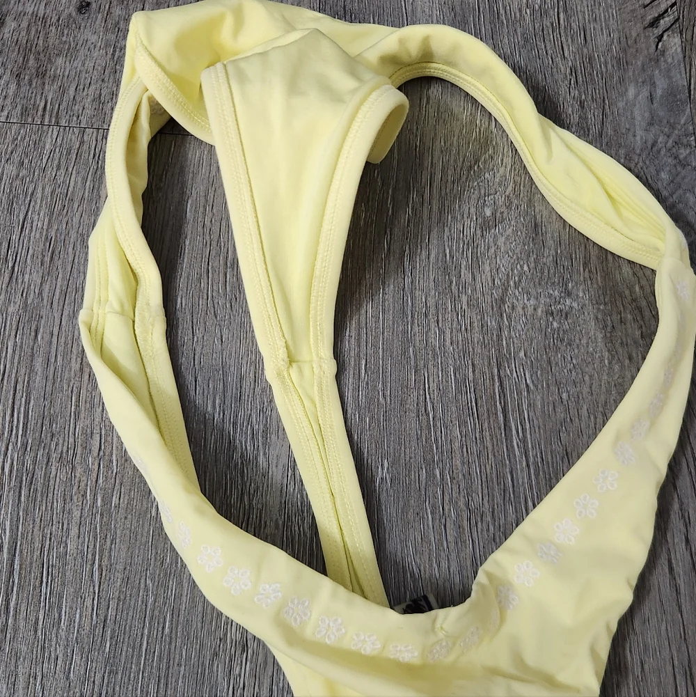 New!Pink x Frankies Bikini Popcorn Yellow Thong Rosemary Itsy Bikini Bottom‎